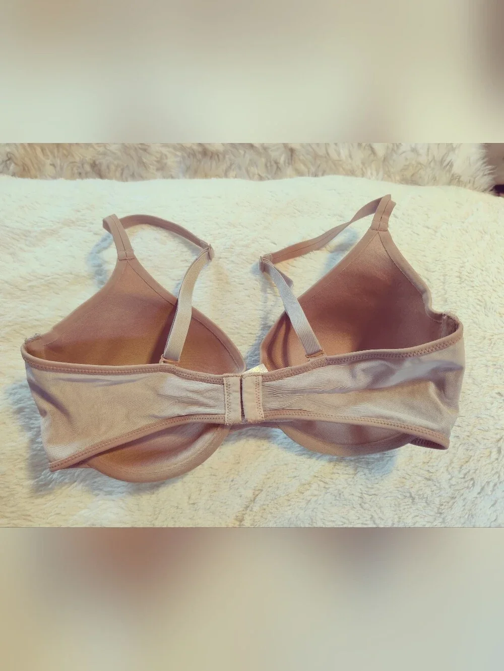Wacoal Smooth Complexion Spacer Contour Bra 36D Nude Beige Mesh T Shirt 853251